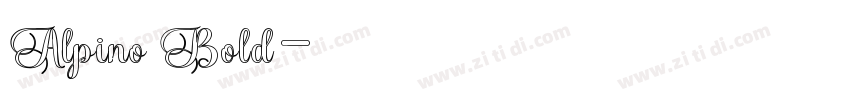 Alpino Bold字体转换